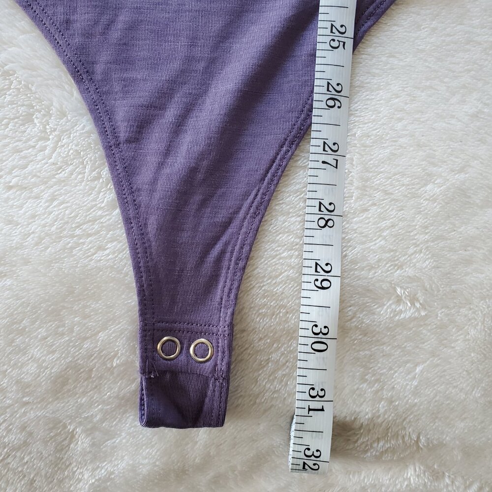 Woolx Sophia Bodysuit Merino Wool Blend Purple Small - Picture 6 of 10